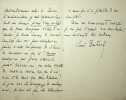 Lettre autographe signée. Louis Bertrand (1866-1941), écrivain, membre de l'Académie française. 