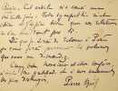 Lettre autographe signée. Charles Causse dit Pierre Maël (1862-1904), écrivain sous le pseudonyme de Pierre Maël partagé avec Charles Vincent. 
