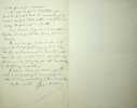 Lettre autographe signée. Jules Simon (1814-1896), philosophe, homme politique. 