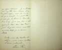 Lettre autographe signée. Jean Casimir-Perier (1847-1907), homme politique, président de la république. 