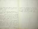 Lettre autographe signée. Jules Favre (1809-1880), avocat, homme politique, républicain. 