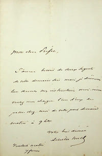 Lettre autographe signée