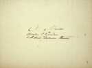 Lettre autographe signée au comte de Lasteyrie. Charles de Choiseul-Praslin (1805-1847), duc de Praslin, homme politique. 