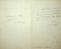 Lettre autographe signée. Ernest Renan (1823-1892), écrivain, philosophe, membre de l'Académie française. 