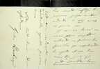 Lettre autographe signée. Georges Lachaud (1844-1896), avocat, filleul d'Alfred de Vigny, fils de Charles Lachaud. 