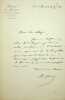 Lettre autographe signée. Hippolyte Fortoul (1811-1856), écrivain, homme politique.
