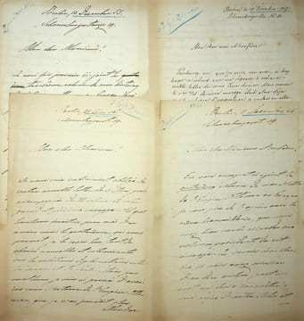 Lettre autographe signée (lot de 3 LAS et 1 LS). Johann Wilhelm Zinkeisen (1803-1863), historien allemand.