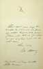 Lettre autographe signée. Edmond About (1828-1885), écrivain, journaliste. 