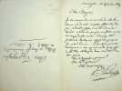Lettre autographe signée (rare fac simile). Pierre-Joseph Proudhon (1809-1865), philosophe, polémiste, anarchiste révolutionnaire. 