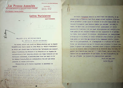 Manuscrit autographe signé