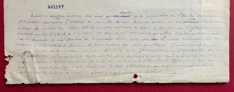 Manuscrit autographe signé