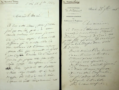 Lettre autographe signée (lot de 2)