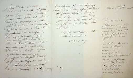 Lettre autographe signée (lot de 2)