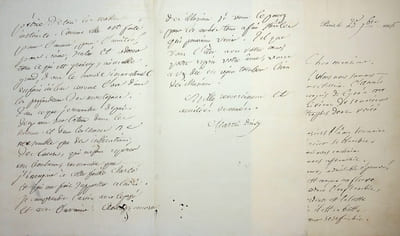 Lettre autographe signée (lot de 2)