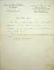 Lettre autographe signée. Henri-Georges Jeanne dit H.G. Magog (1877-1947), écrivain. 