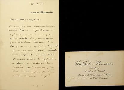 Lettre autographe signée