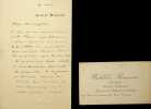Lettre autographe signée. Pierre Waldeck-Rousseau (1846-1904), homme politique.