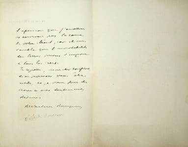 Lettre autographe signée
