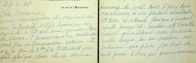 Lettre autographe signée