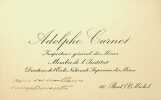 Carte autographe. Adolphe Carnot (1839-1920), chimiste, géologue, homme politique. 