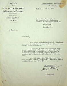 Lettre signée