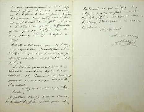 Lettre autographe signée au docteur Philippe Bordone. Alfred Naquet (1834-1916), chimiste, médecin, homme politique, promoteur du divorce.