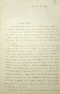 Lettre autographe signée au docteur Philippe Bordone