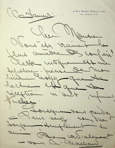 Lettre autographe signée
