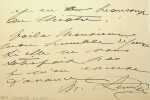Lettre autographe signée. Marcelle Lender (1861-1926), actrice, chanteuse, immortalisée à plusieurs reprises par Henri de Toulouse-Lautrec. 
