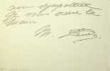 Lettre autographe signée. Marcelle Lender (1861-1926), actrice, chanteuse, immortalisée à plusieurs reprises par Henri de Toulouse-Lautrec. 