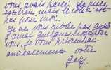 Lettre autographe signée. Gaby Morlay (1893-1964), actrice. 