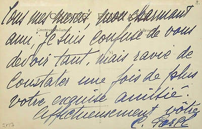 Lettre autographe signée