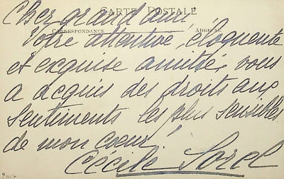 Lettre autographe signée