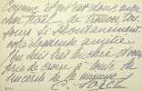 Lettre autographe signée. Cécile Sorel (1873-1966), comédienne, sociétaire de la Comédie-Française.