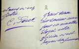 Lettre autographe signée. Cécile Sorel (1873-1966), comédienne, sociétaire de la Comédie-Française.