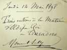 Lettre autographe signée. Mounet-Sully (1841-1916), acteur, sociétaire de la Comédie-Française. 