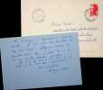 Lettre autographe signée à André Pichot. Julie Bernat dite Mademoiselle Judith (1827-1912), actrice, sociétaire de la Comédie-Française. 