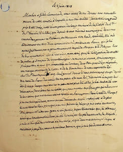 Lettre autographe signée au maréchal Macdonald