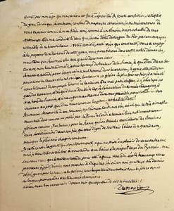 Lettre autographe signée au maréchal Macdonald