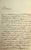 Lettre autographe signée. Pierre-Antoine-Victor Lerebours dit Pierre Victor (1791-1864), écrivain, tragédien, pensionnaire de la Comédie-française, ...