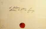 Lettre autographe signée à Charlotte de Bourbon. Marie-Caroline de Bourbon-Siciles (1798-1870), Duchesse de Berry. 