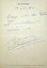 Lettre autographe signée à Léo Poldès. Maurice Chevalier (1888-1972), chanteur, écrivain, fameux artiste.