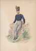 Aquarelle originale titrée : Prusse (1812) - Officier d'Infanterie.. [Napoléon, Empire, Uniforme, Prusse] Charles Le Tourneur (ou Letourneur), artiste ...