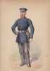 Aquarelle originale titrée : pas de titre - au dos : 1 brigadier 8 hommes.. [Uniforme] Charles Le Tourneur (ou Letourneur), artiste actif vers 1900. 