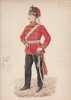 Aquarelle originale titrée : Prusse - Capitaine du régiment de hussards de la garde (tenue de service) en 1861 - aujourd'hui hussards royaux de la ...