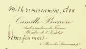 Carte autographe. Camille Barrère (1851-1940), diplomate. 