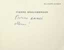 Carte autographe. Pierre Braunberger (1905-1990), producteur de cinéma. 
