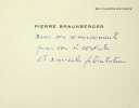 Carte autographe. Pierre Braunberger (1905-1990), producteur de cinéma. 