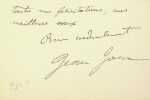 Carte autographe signée. Jean-Jam (?-1951), chansonnier, écrivain.