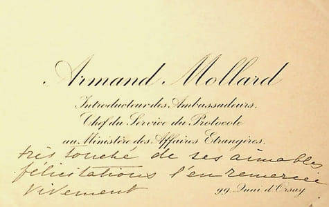 Carte autographe